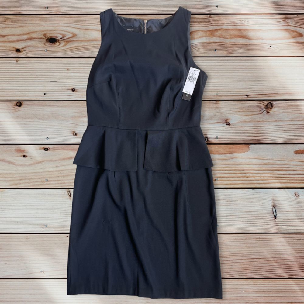 AB Studio Sleeveless Black Dress - Size 4 - Black
